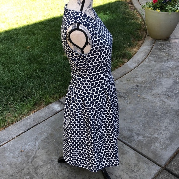NWT It Seams So Navy Dot Dress Size S - Picture 2 of 8